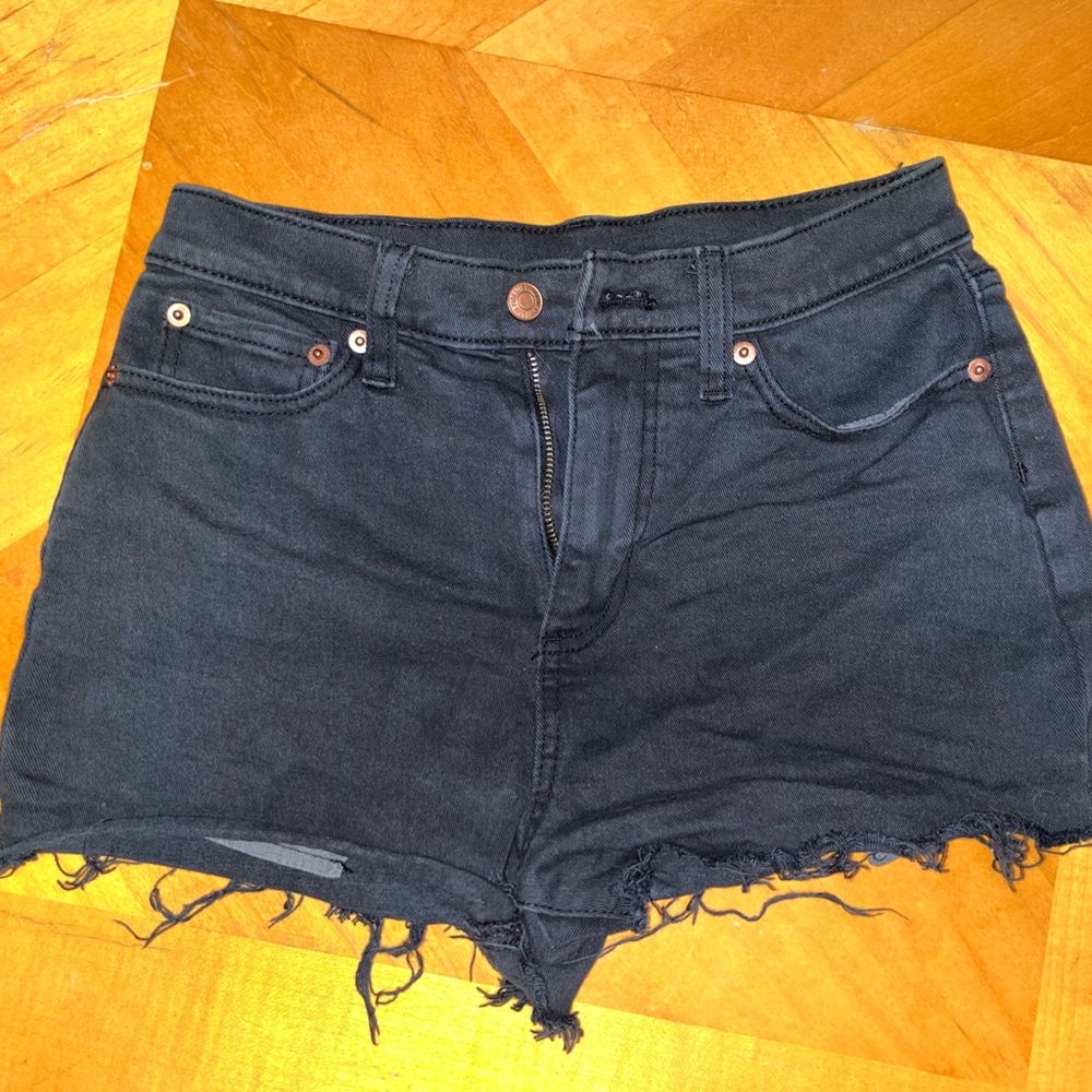 PINK Victoria's Secret Black Jean Shorts